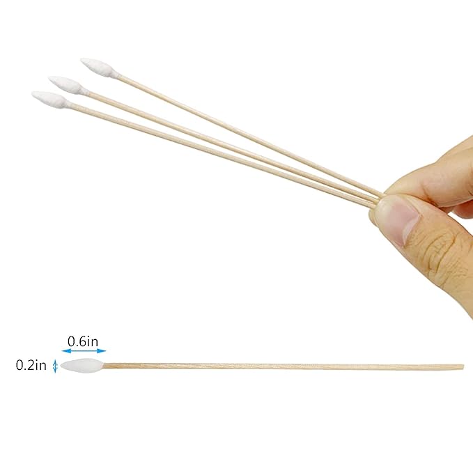 1200pcs Precision Cotton Swabs with 6'' Long Sticks for Gun Cleaning, Makeup or Pets