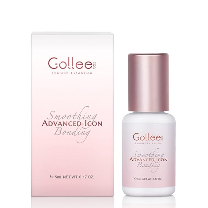 Transparent Lash Glue for Eyelash Extensions - 1-2 Sec Fast Drying/Retention 7 Weeks / (0.17fl.oz / 5ml) Maximum Bonding Clear Pink Eyelash Glue - Professional USE ONLY