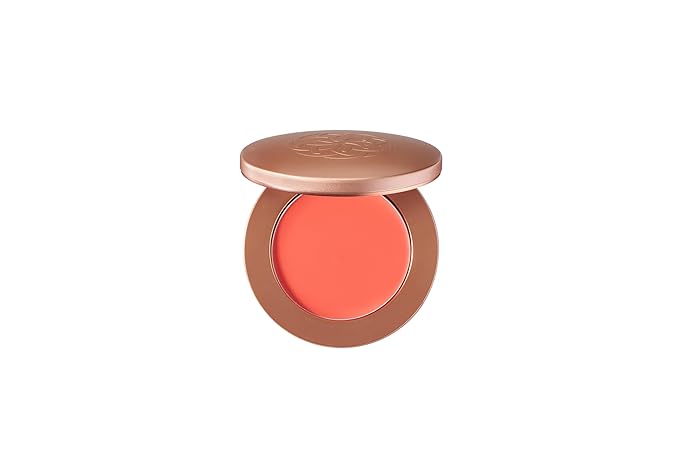 YENSA Super Serum Silk Cream Blush for Cheeks - Buildable Cheek Blush Formulated with Superfoods - Dewy Airbrushed Finish - Nourishing & Hydrating - Silky Cream Formula - Vibrant Coral (0.21 oz)