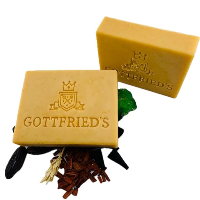 Gottfried's | Cedarwood & Musk luxury soap. HERITAGE Genre, 200 grams, sophisticated harmony of marine and green notes, highlighted by refreshing mint, handcrafted soap (12 Pack)