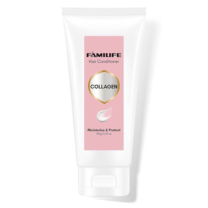 FAMILIFE Collagen Infused Deep Conditioner for Dry Damaged Hair Travel Size Hair Conditioner Restores Hydration and Shine Perfect for Travel Business Trips and Gifting