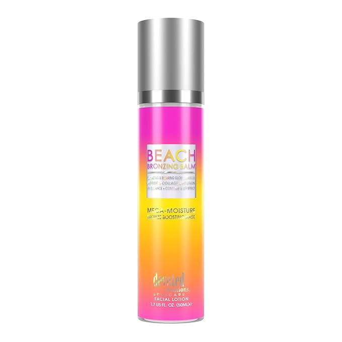 Devoted Creations Beach Bronzing Balm - Peptide & Collagen Infused pH Balancing Contour & Lift Effect Mega-Moisture Bronze Boosting Mask