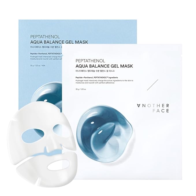 ANOTHERFACE PEPTATHENOL™ Hydrogel Mask | Overnight lifting Mask Pack Korean skin care Pore Minimizing Firming Non-irritation Vegan Korean Skin Care 4Sheets