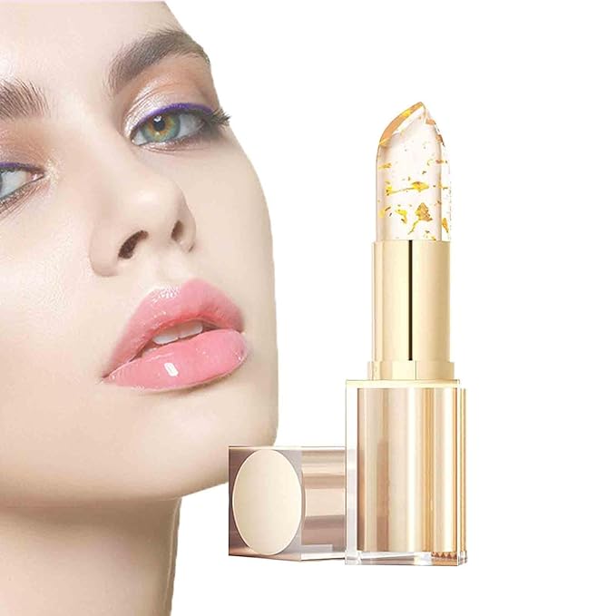 Hardpointing Color Changing Lipstick, Transferproof Color-Changing Lipstick Levira, Gold Crystal PH lipstick Color Changing, Long Lasting 24 Hours Moisturizing Glossy Shine Lip Gloss for Women (1pcs)