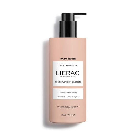 Lierac The Replenishing Moisturizing Body Lotion for Women, Enriched with Niacinamide, Urea & Shea Butter, Hydrates & Comfort to Dry Skin - 400ml