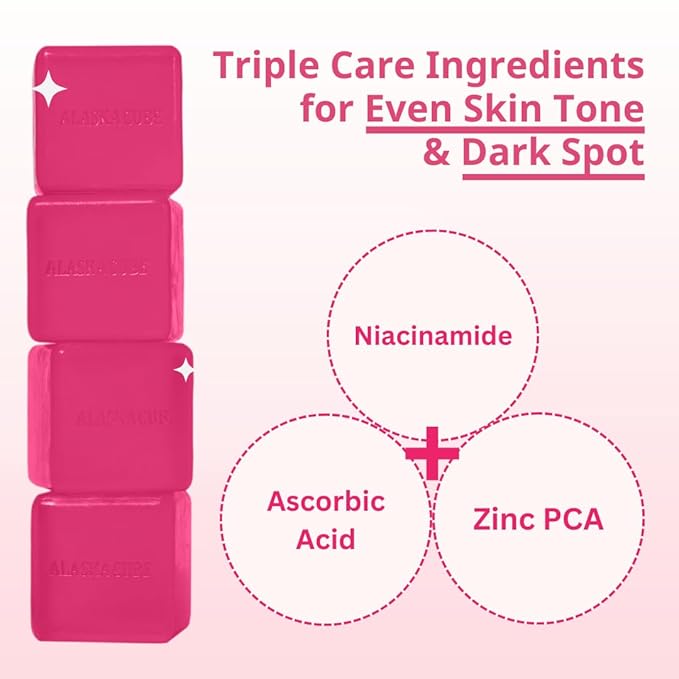 Rose Glow Perfumed Shower Bar Dark Spot Removal Rosy Body Wash 4.93 oz Soft Smooth Skin Cleans Moisturizes Perfect for Women Gift Beauty