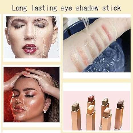 3pcs Two-color Eye Shadow Stick Set, Makeup Pen Color Gradient Rotation Flash Radiation Eye Shadow Stick Set, Waterproof Sweat Proof (146)