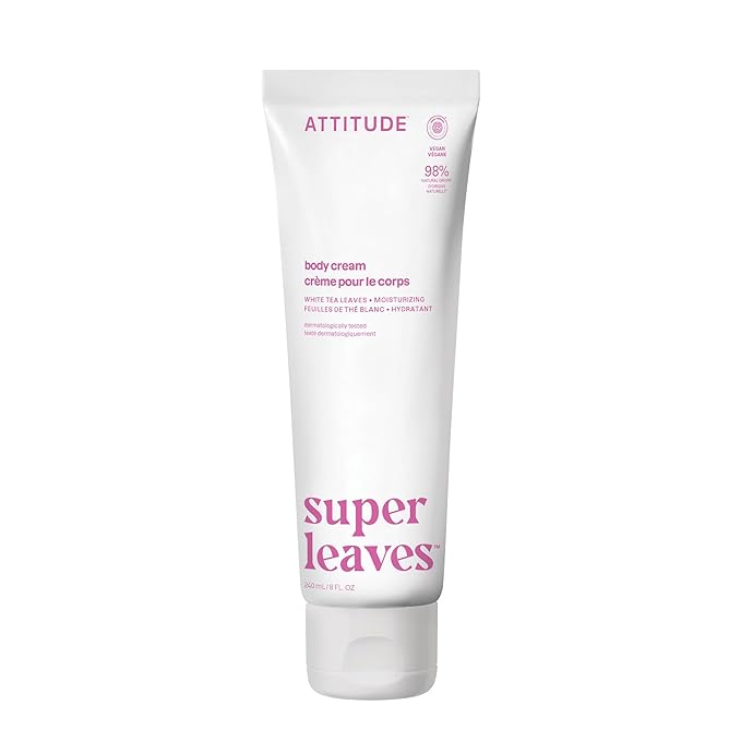 ATTITUDE Body Cream, EWG Verified Moisturizer, Vegan Moisturizing Products For Dry Skin, Dermatologically Tested, Coconut & Wild Berries Scent, 8 Fl Oz