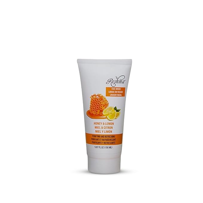 Reshma Beauty Honey & Lemon Face Wash for All Skin Types & Dull Skin, Cleanser for Purifying, Deep Cleansing, and Brightening, Removes Make-Up, For Daily Use, Cruelty-Free, 5.07 fl oz, Pack of 1