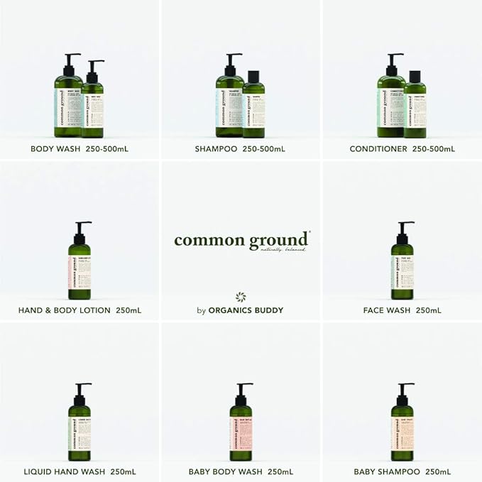 COMMON GROUND Natural Body Wash - Paraben & Cruelty Free, Vegan, Plant-Based, Botanical Scent & Avocado Oil Extracts - All Skin Types, Men & Women, Sensitive