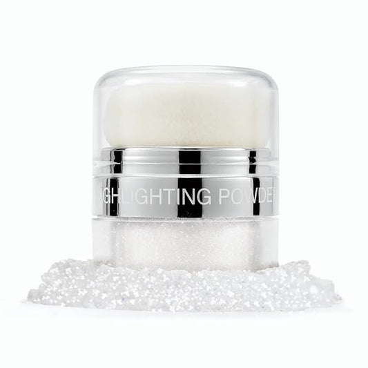 Glitter Air Cushion Highlighter Powder - 3D Contour & Brighten Face, Eyes, Body, Hair | Pearlescent Patting Powder Create a Shimmering Look | Easy-Use & Perfect for Daily & Special Occasions