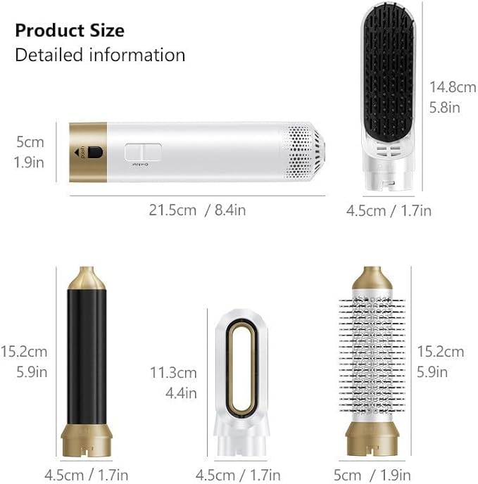 Hair Dryer Brush 5 in 1, Negative Ion Blow Dryer Brush Set Upgrade Hot Air Brush Air Styler Curling Wrap Air Curler, Curling Iron Hair Styling Tools As A Gift for Straight/Curl/Drying/Smoothing