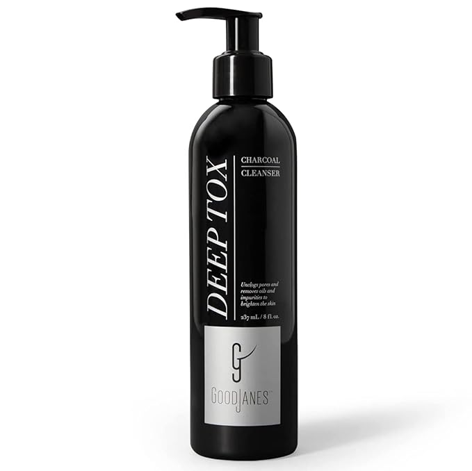 GoodJanes Deep Tox Gel Facial Cleanser with Green Tea, Lactic Acid & Echinacea Stem Cells – Gently Clarifies & Refreshes Skin – Vegan & Cruelty-Free Face Wash for All Skin Types