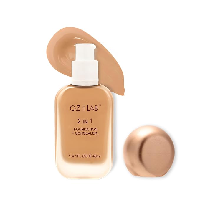 Beauty Gotchu Covered 2-in-1 Flawless Liquid Foundation Concealer GC-04 Honey Glow Vegan Cruelty-Free Long-Lasting, 1.41 FL. OZ/ 40 ML, pack of 1