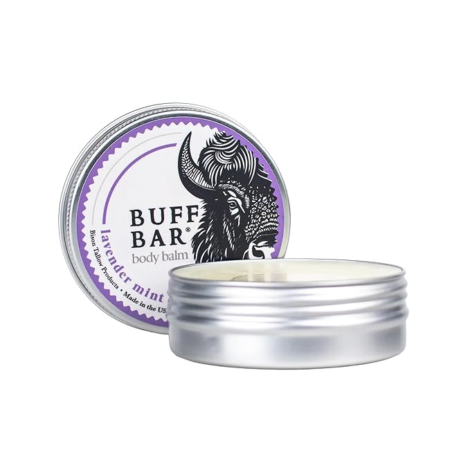 BUFF BAR Bison Tallow Balm, Lavender Mint, 1 Pack - All Purpose, Hydrating, Naturally Derived, Mild Scent, Replaces Lotion, For Cracked, Dry, Itchy Skin, Essential Oil