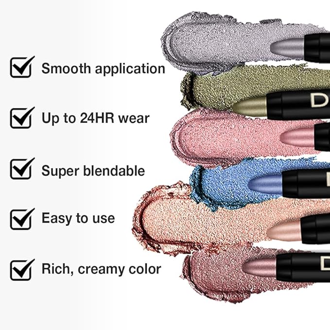 Kaely Cream Eye Shadow Sticks, Light Taupe Matte Eyeliner Pencil Eyeshadow Palette Makeup, Eye Highlighter Brightener Stick for Older Women Waterproof Pigmented, sombras para ojos, New-80