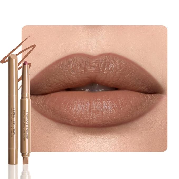 Plump Matte Crayon Lip Liner Pencil, Nutmeg Lip Liners Lipstick, Long-Lasting Waterproof Creamy Formula, With Silicone Smudger for Define Contours & Sculpting Lip, 0.75g/0.026oz