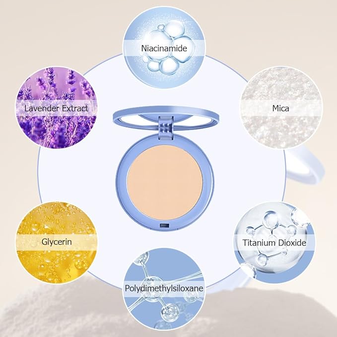 Matte Perfection Pressed Powder, Oil Control Face Pressed Powder, Waterproof Long Lasting Finishing Compacto to Achieve a Flawless Matte Complexion (Natural Beige, 0.35 FL OZ)