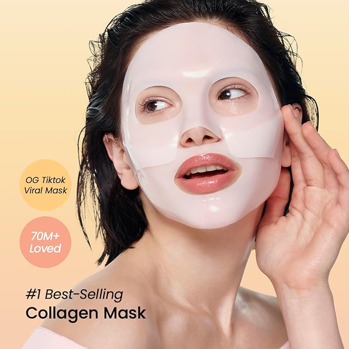 BIODANCE Bio-Collagen Real Deep Mask, Hydrating Overnight Hydrogel Mask, Pore Minimizing, Elasticity Improvement, Korean Skincare | 1.19oz(34g) x 16ea