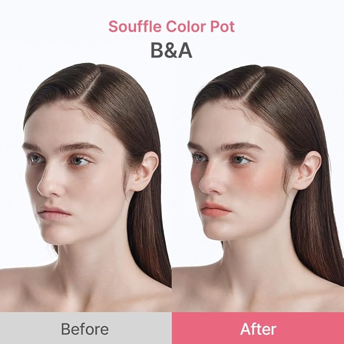dasique Souffle Color Pot #15 Lavender Potage Official 0.22 Ounce Makeup Blush, Buildable, Build-In Mini Brush, Multi-Use For Cheek and Lip