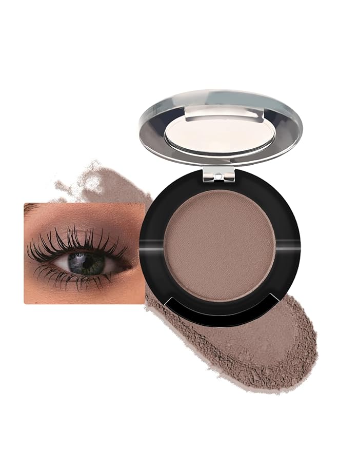 Single Matte Eyeshadow Palette, Ash Rose Waterproof Long Lasting Eye Shadow for Older Women, Highly Pigmented Ultra-fine Smooth Eyeshadow Powder Makeup with Lightweight & Ultra-Blendable Formula-B05