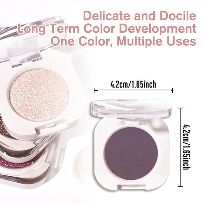 Single Matte Eye Shadow Palette Makeup, Eggplant Matte Eyeshadow for Women, Monochrome Eye Shadow Makeup, Pigmented Waterproof Sombras Para Ojos, Vegan, Talc, Paraben & Cruelty Free, 15
