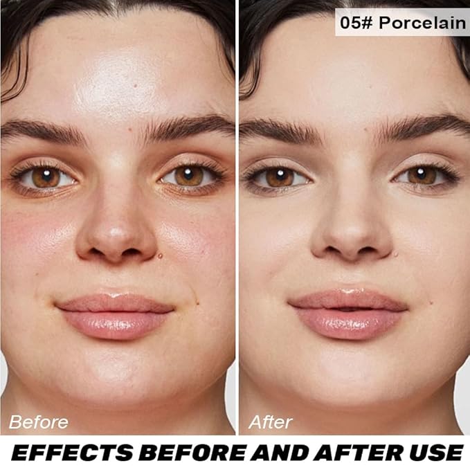 Pressed Matte Face Powder, Bake Foundation Makeup, Balance-n-Brighten & Color Correcting, Medium Light Fair Brown Concealer Base Mak up for Poreless Wrinkle Finishing, Shine Control