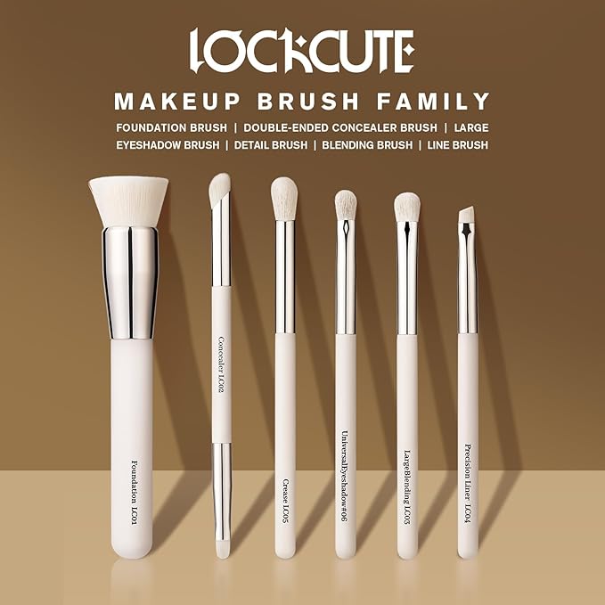 4pc Eyeshadow Brush Set - Pro Blending, Precision Bristles, Skin-Friendly Makeup Brushes Kit for Flawless Eye Looks(Large/Detail/Crease/Eyeliner Brush)