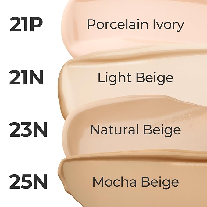 Natural Cover Glow Cushion Foundation | Satin Radiant Finish | Korean Foundation Makeup | Long-Lasting Natural Coverage | for All Skin Types 0.42 oz. (23N Natural Beige)