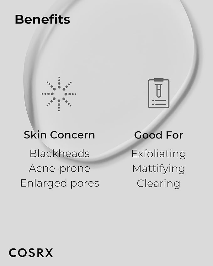COSRX Niacinamide 2% + BHA 4% Blackhead Exfoliant Toner 3.38 fl.oz / 100ml, Korean Toner, Blackhead Remover, Pore Minimizer for Enlarged Pores, for All Skin Types, Korean Skin Care, Stocking Stuffers