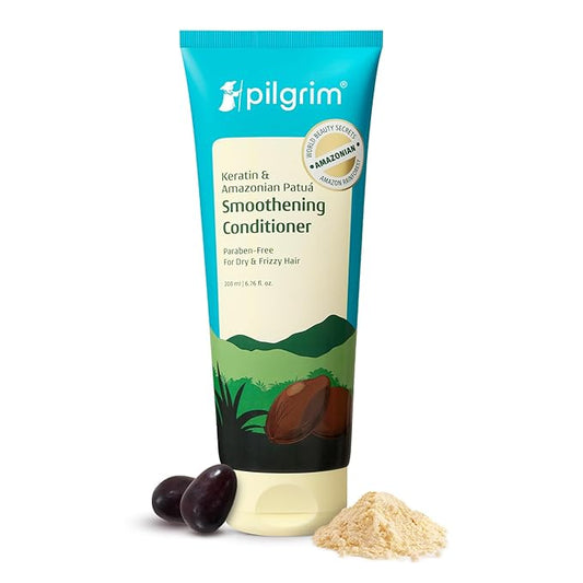 Pilgrim Patuá & Kertain Smoothening Conditioner | for Dry & Frizzy Hair | with Sacha Inchi | Nourishing Hair Conditioner for Soft & Smooth Hair | Silicon Free | 6.76 Fl Oz/200ml