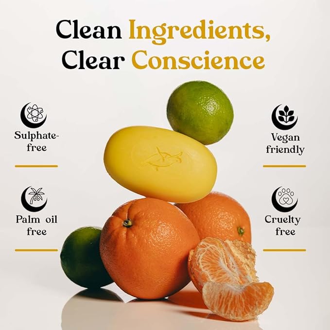 Elliqua Triple Milled Body Bar Soap – No.1 – Citrus & Herbal Musk – Made in USA – Vegan, Plastic-Free, Natural, Eco-Friendly, Long-Lasting, Cruelty-Free – No Parabens or Sulfates