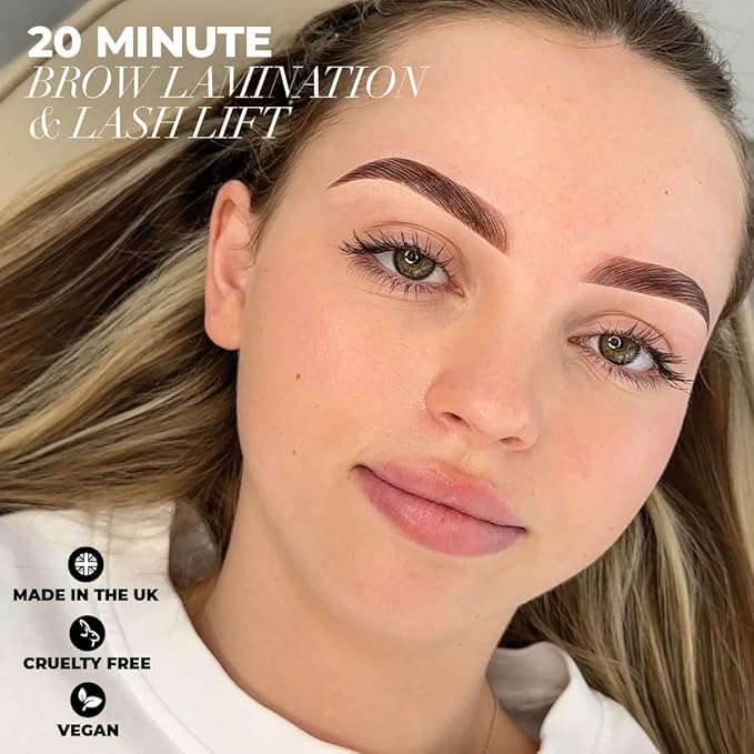 Brow Lamination and Lash Lift Professional Kit – Instant Lift for Lashes & Brows – Vegan, Long-Lasting, Complete Lash and Brow Lift Kit with Sachets, Tools, and Glue Balm