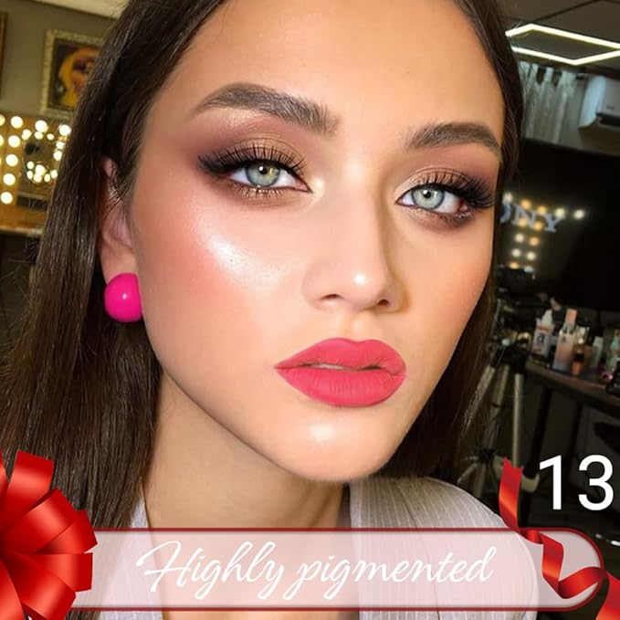 Peach Pink Crayon Matte Lipstick Lip Liner Pencil, Moisture Smooth Lipstick Penil, With Pencil Sharpener Sharpenable Lip Pen Ultimate Lip Crayon for Women Easy to Apply Waterproof 13#