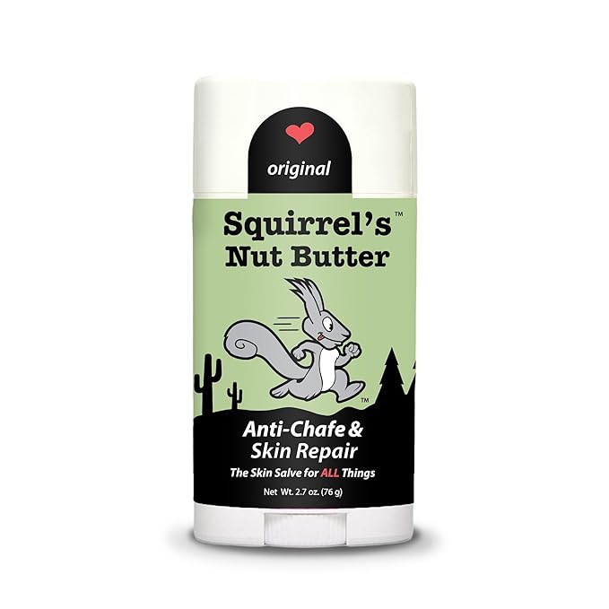 Squirrel's Nut Butter Anti Chafe Stick | All Natural Chafe Prevention & Skin Care for Athletes, Runners & Adventurers | Thighs, Arms, Pack Straps & More | 2.7 oz