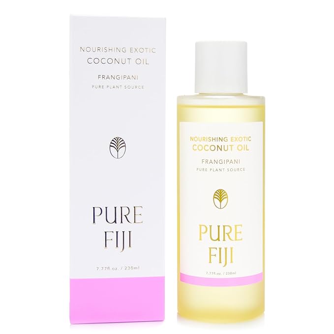 PURE FIJI Nourishing Exotic Coconut Body Oil, Frangipani (7.7 fl oz/230ml)