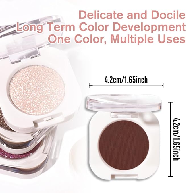 Single Matte Eye Shadow Palette Makeup, Coffee Matte Eyeshadow for Women, Monochrome Eye Shadow Makeup, Pigmented Waterproof Sombras Para Ojos, Vegan, Talc, Paraben & Cruelty Free, 27