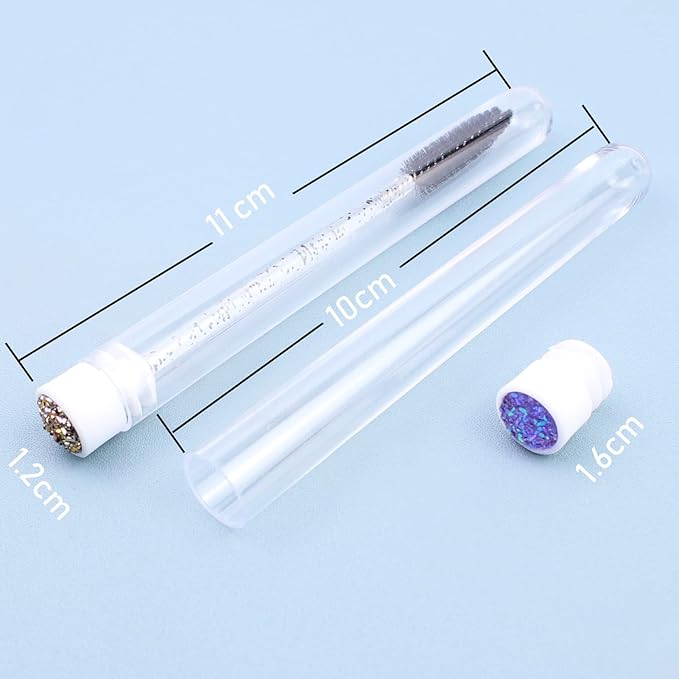 20 Sets Mascara Wand Tube Set Diamond Mascara Brushes Eyelash Spoolies Brush Makeup Tool Applicator Eyelash Brush Tubes Makeup Brush (Diamond-MlX)