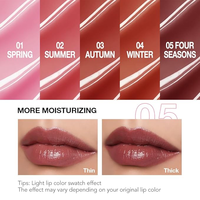 2Pcs Tinted Lip Balm Moisturizing Lipstick – Deep Rose Colored Bean Paste Sheer Hydrating Lip Color for Dry Lips – Nourishing Lip Balm for All Women with a Subtle Natural Scent (S05 & S05)