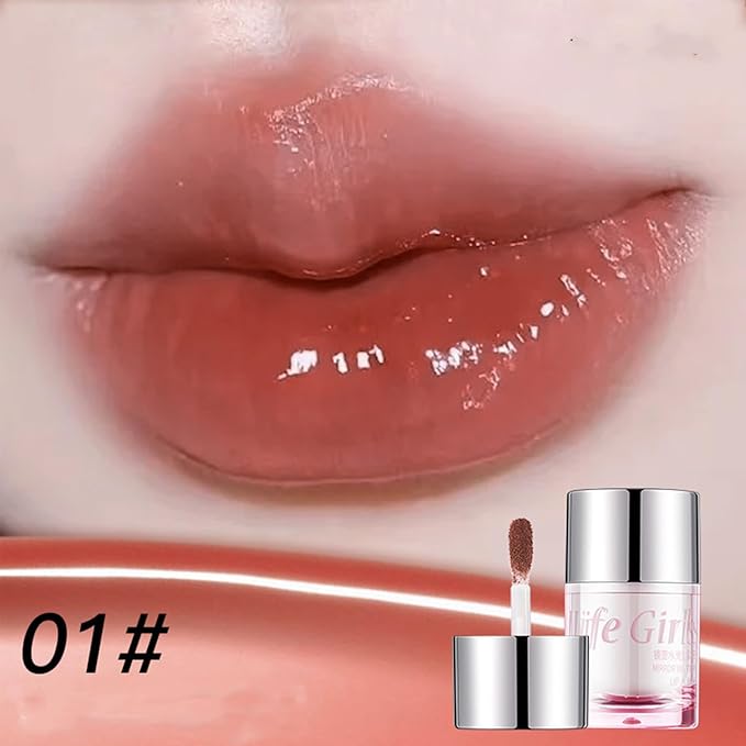 3Pcs Hydrating Jelly Lipstick Set, Tinted Lip Jam, Plumping Water Lip Gloss, High Shine Glass Finish Lip Blush, Mirror Lipsticks Brighten Plumping Lipstick
