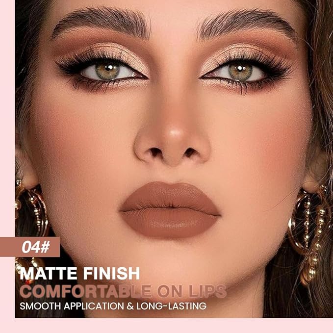 Silky Smooth Retractable Matte Lip Liner Pencil, Light Orange, Long-Lasting Creamy Formula for Shaping & Sculpting Lips, Matte Velvet Pigmented Lip Liner