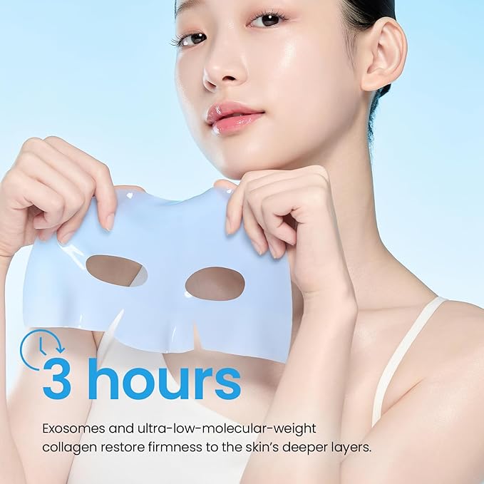 Korean Facial Sheet Mask (Azulene + Cica), 4 Count (30g Each) – Soothing Hydration for Sensitive-Looking Skin, Calming Care