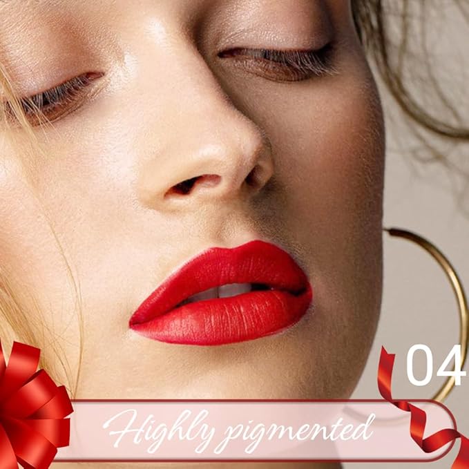 Deep Red Crayon Matte Lipstick Lip Liner Pencil, Moisture Smooth Lipstick Penil, With Pencil Sharpener Sharpenable Lip Pen Ultimate Lip Crayon for Women Easy to Apply Waterproof 04#