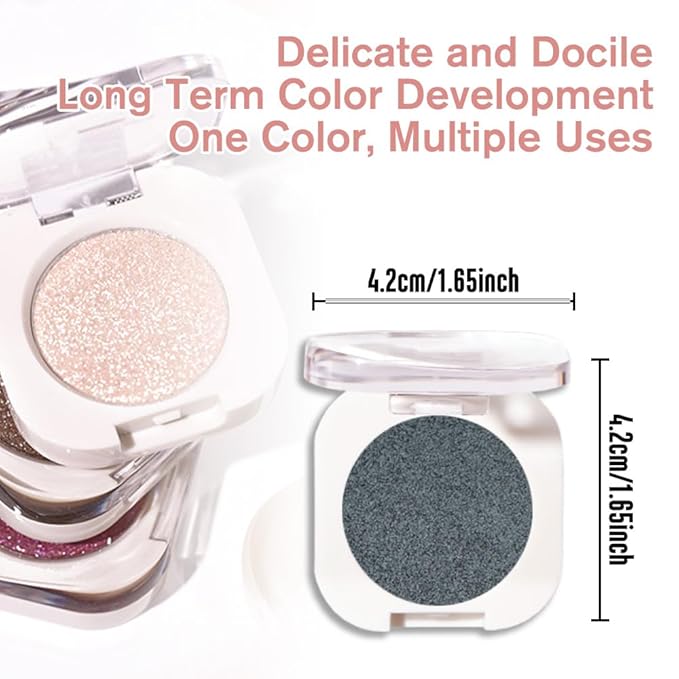 Single Glitter Shimmer Sparkle Eye shadow Palette Makeup, Dark Teal Glitter Eyeshadow for Women, Pigmented Waterproof Sombras Para Ojos, Vegan, Talc, Paraben & Cruelty Free, 33