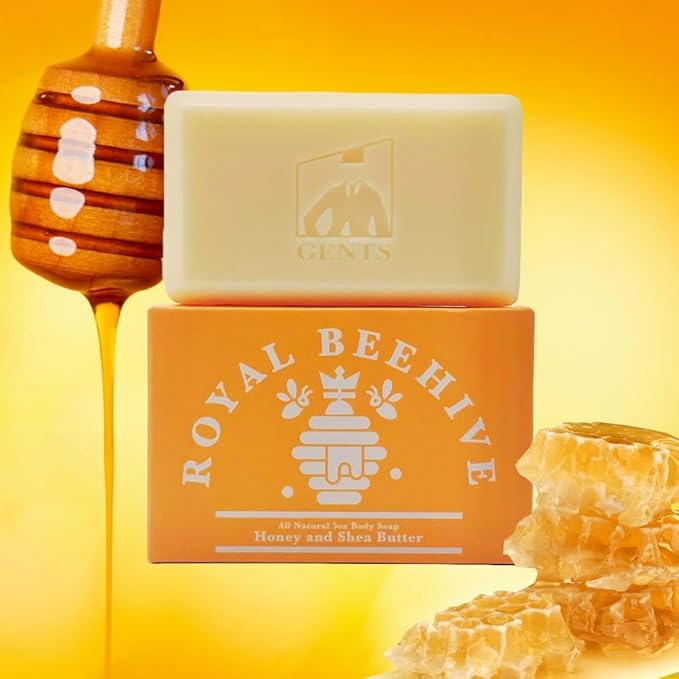 Gents Variety Men's Body Soaps - Moisturizing Bar Soap for Men, Smell Fresh and Clean, Washing Hands & Body, All Skin Types for Bath and Shower (Royal Beehive & Malibu Sunset)