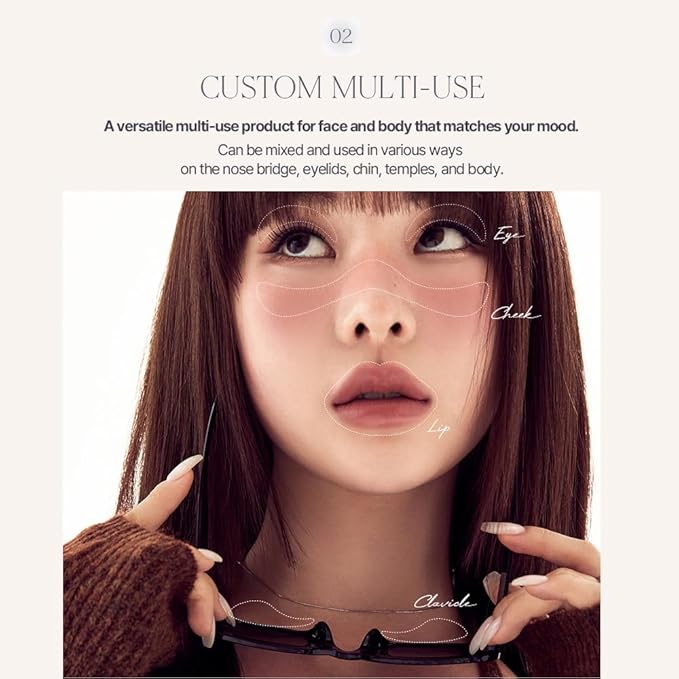Heart Percent Dote On Mood Custom Lip & Cheek, Matte (Fog Pot) + Glow (Shine Balm) Dual Type Multi-use Blush & Lip Tint [#04. Soft Pink]