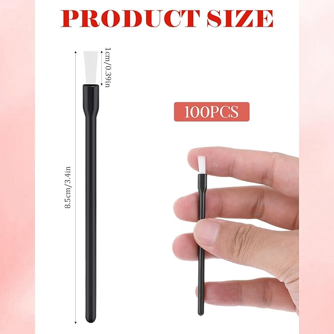 100 Pcs Lip Brushes Disposable Nail Polish Brushes Disposable Lip Brushes Lip Wand Disposable Applicators Lipstick Lip Gloss Wands Nail Polish Brush Multifunctional Makeup Brushes for Women