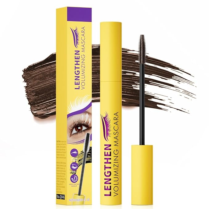 Bubble Mascara, 2025 New Volumizing Mascara, Waterproof Brown Mascaras for Sensitive Eyes, Clump-Free Lash Enhancer for Daily Use, Long Lash Mascaras for Women (1Pcs-Brown)