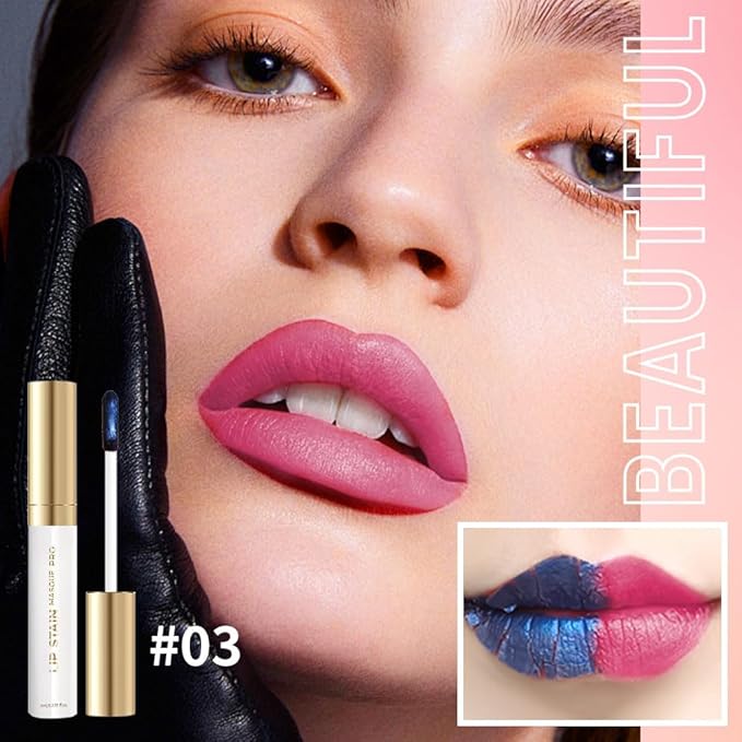Matte Lip Stain Wipe Off Masque - Peel Off Lip Stain Tattoo,Lip Gloss for All Skin Types, Peel Off Lip Liner Stain Tattoo Long-Lasting Proof Waterproof Smudge(3#Soft Rosy Red)