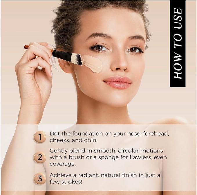 ABBASI & CO 4-in-1 Color-Changing Foundation – Medium Spectrum Shade with SPF 50+ - Anti-Aging, Hydrating, Full-Coverage Foundation Makeup Liquid & Concealer - Ideal for Sports & Dancing –1PC (30ml)